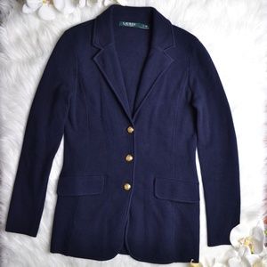 Ralph Lauren 3 Button Cotton Blazer Jacket S